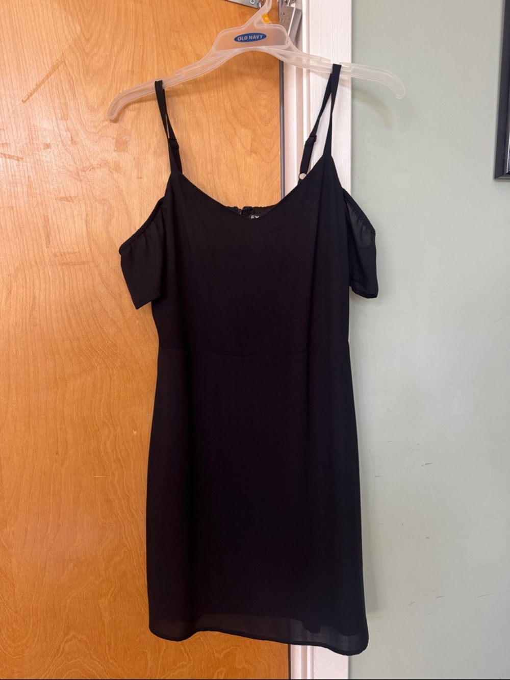 Express Black Cold-Shoulder Mini Dress, size 4